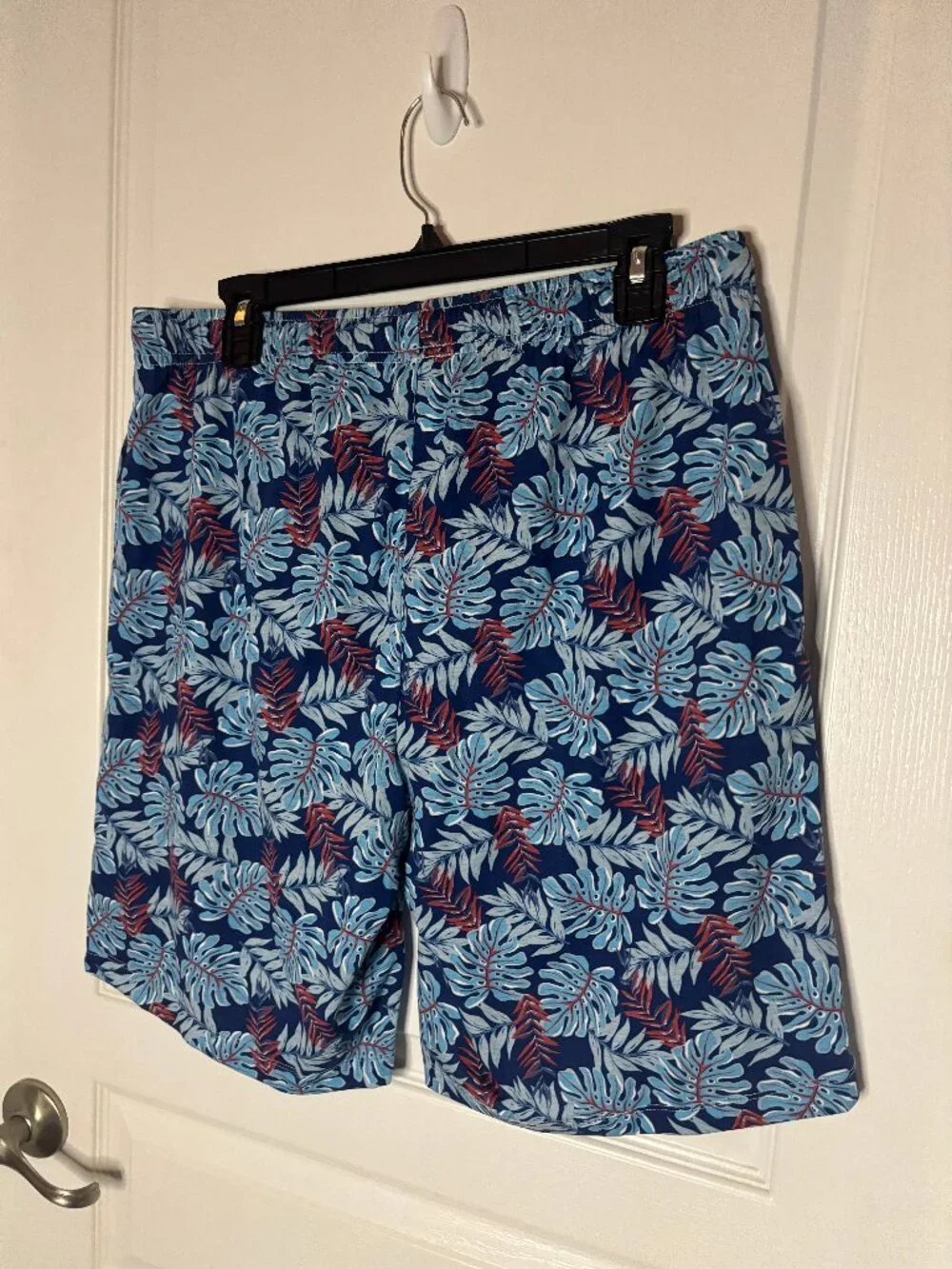 St. John’s Bay Men’s 2 Piece Sleep Set Pajamas Shorts Fish Floral Blue New M